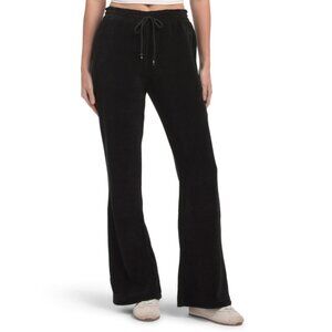VENTI Black Made In Italy Waffle Cord Flare Pants